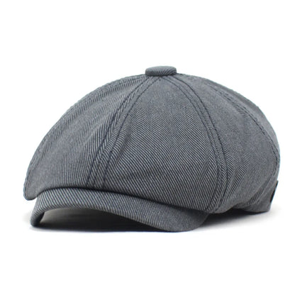 Men's Women's Beret Hat New Fashion Newsboy Caps Outdoor Streetwear Washed Denim Peaked Cap Casual Vintage Boina Hatss