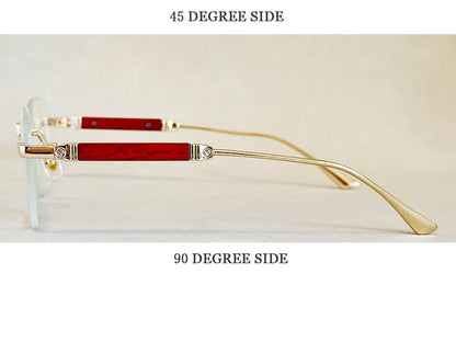 Vintage Square Sunglasses For Men Rimless Sunglasses Women Trendy Retro Fashion Glasses Gafas De Sol Hombre Lunette Soleil Femme