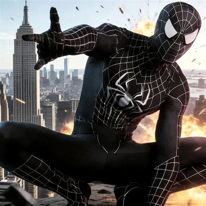 Toby Black Spider Man Costume Spider Man Cosplay Costume Black Spider Man Tight Zentai Bodysuit Carnival Superhero party suit