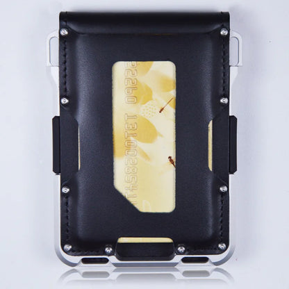 leather Credit Card Holder Wallets Men Brand Rfid Black brown Magic mutifunciton  Slim Mini Wallet Small Money Bag Male Purses