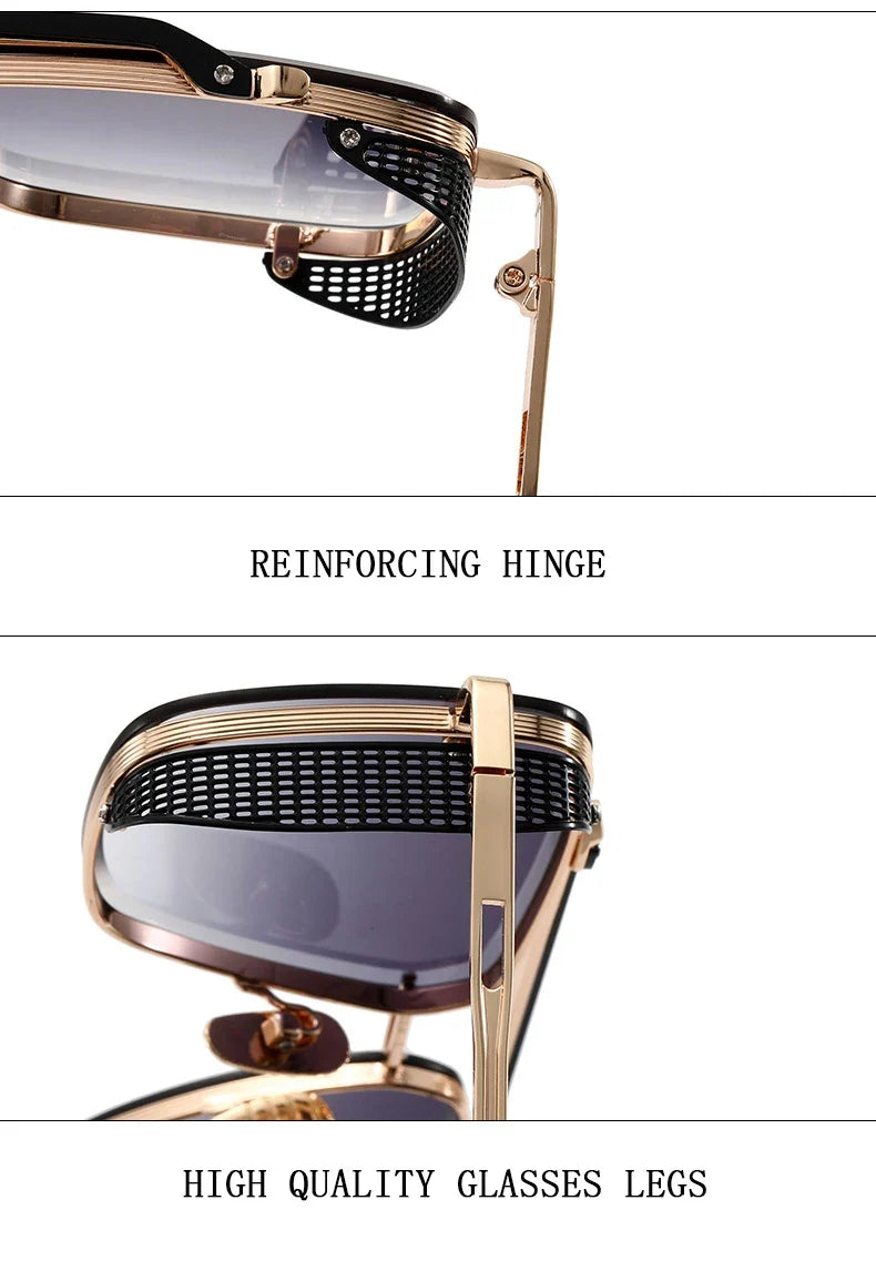 Square Punk Sunglasses For Men Vintage Steampunk Sunglasses Women Trendy Retro Luxe Fashion Glasses Gafas De Sol Hombre Oculos