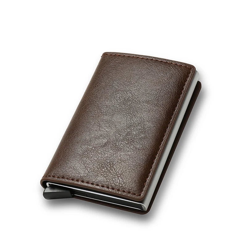 Porte-carte de crédit antivol RFID, portefeuille fin et intelligent pour hommes et femmes, étui porte-carte bancaire, pochette à monnaie, porte-cartes de crédit