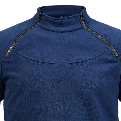 Mens Tactical Pullover Casual Military Sweatshirt Fleece Jacket Standing Collar Pullover Solid Color Sweater Windproof Clothes