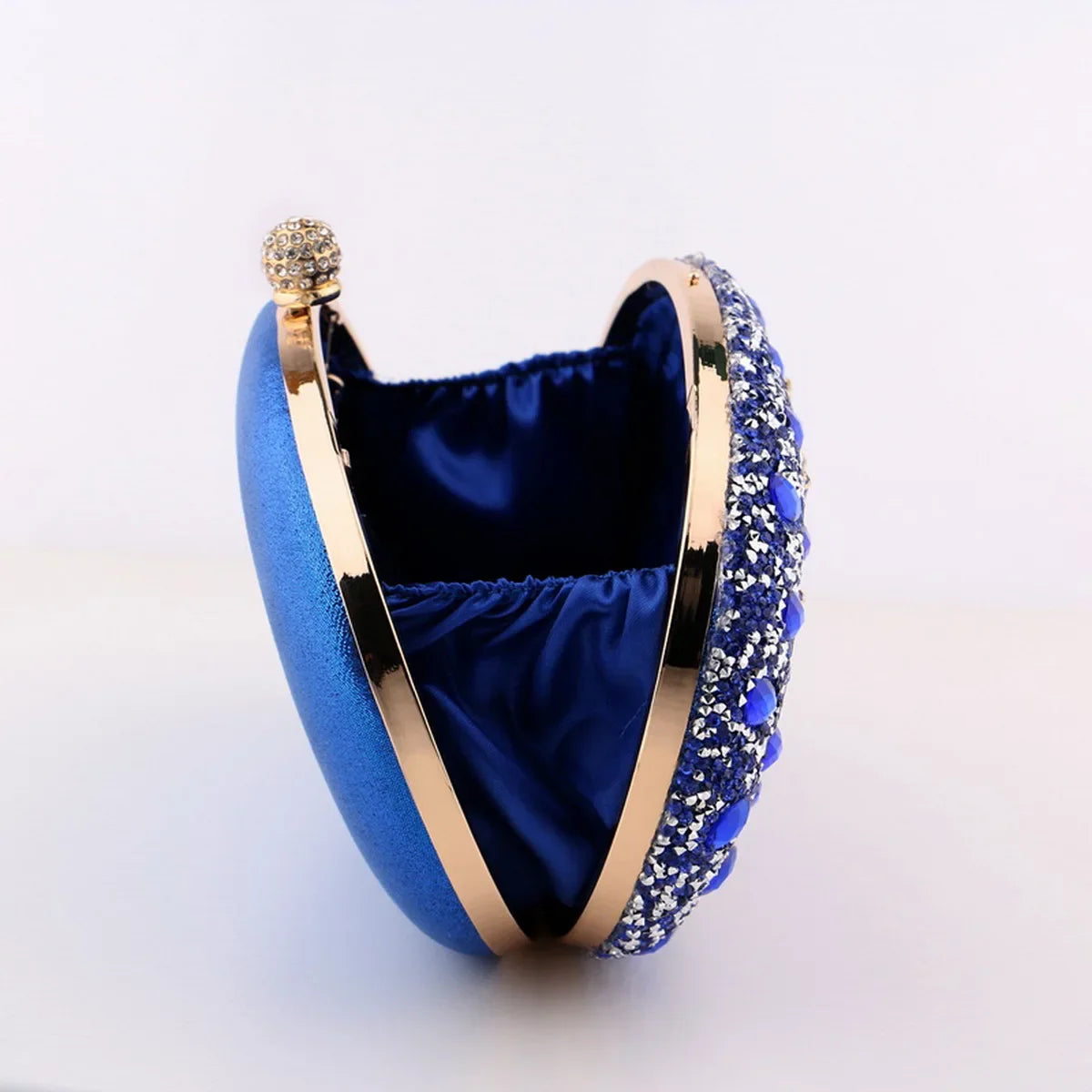 Flower Rhinestones Evening Bags Metal Prom Clutch Diamonds Clutch With Chain Shoulder Handbags Wedding Female Purse