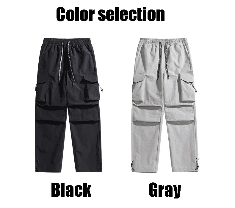 Women Hiking Pant Elastic Waist Trouser Adjustable Cuff Windproof Pant Men Outdoor Camping Pant Multiple Pockets Waterproof Pant