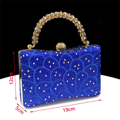 2026 New Shiny Italian Fashion Pointed Toe Women Heel Fashion Rhinestone Decoration Peach Color Shoes And Bag Set
