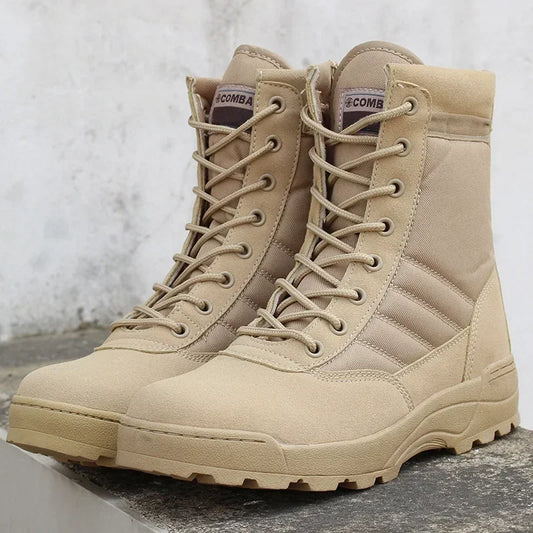 Tactical Boots Men Special Force Desert Combat Boots Outdoor Hiking Boots Ankle Shoes Men Work Safty Shoes