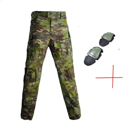 Tactical Pants Hunting Cargo Pants Men Knee Pad Training outdoors Camouflage Clothes Hunter Field Hiking Trouser Woodland