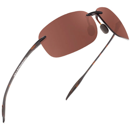 Sports Sunglasses for Men Women Tr90 Rimless Frame for Running Fishing Golf Driving MJ8009
