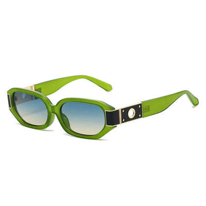 European American Polygon Small Sunglasses UV Protection Sun Glasses Multi Color Lens Women Street Fashion Outdoor Beach Shades