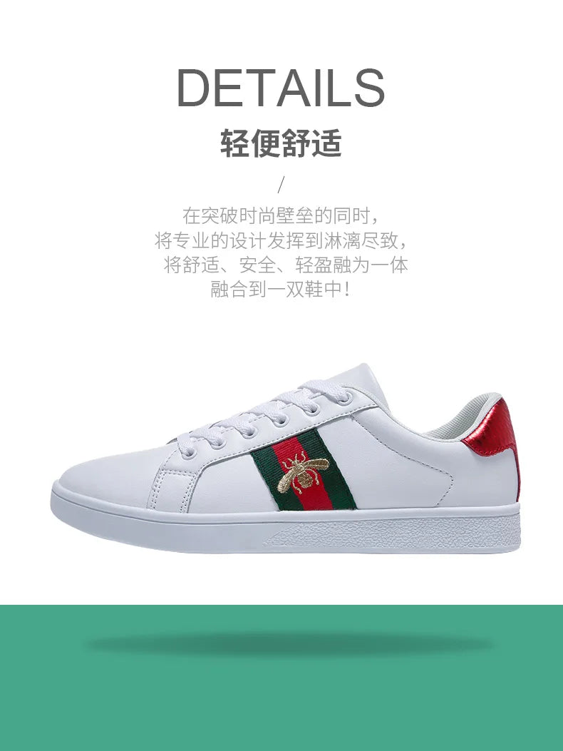 Original Brand Sneakers Men Bee Shoes High Quality Embroidery Men's Skateboard Shoes Comfortable Low Cut Women's Designer Shoes