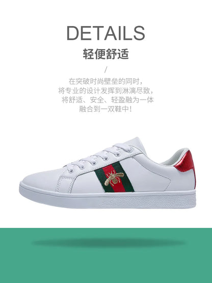 Original Brand Sneakers Men Bee Shoes High Quality Embroidery Men's Skateboard Shoes Comfortable Low Cut Women's Designer Shoes