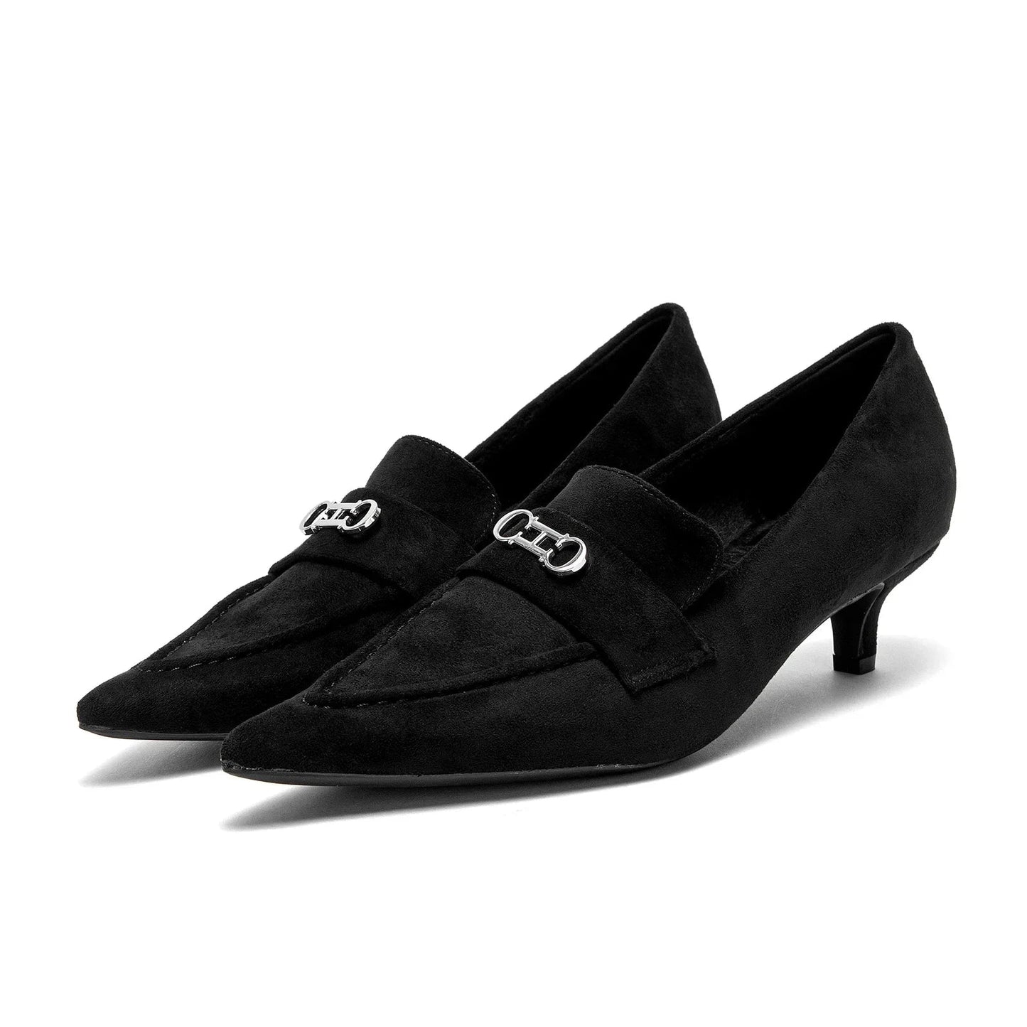 Woman Middle Heel Slippers Luxury Brand Women's Shoes Retro Design 2025 Summer New
