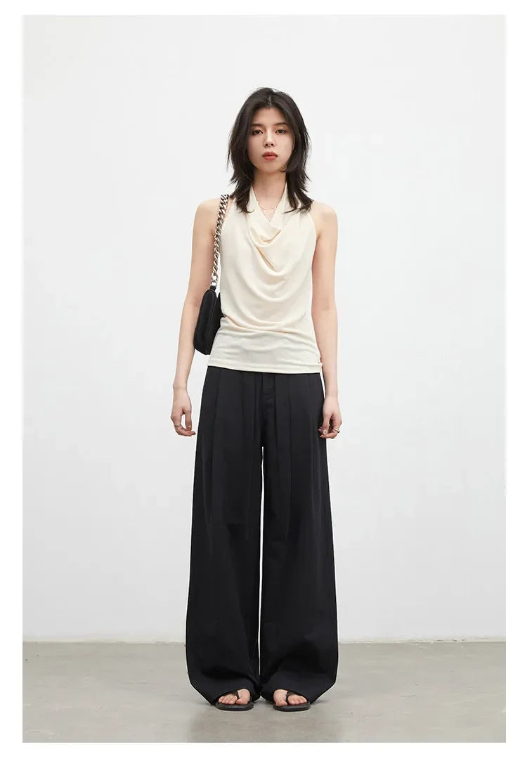 Fashion Women Tanks New Swinging Collar Hanging Neck Camis Slim Backless Sexy Suspender Female Vest Spring Summer 2026
