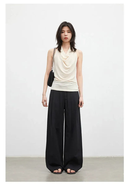 Fashion Women Tanks New Swinging Collar Hanging Neck Camis Slim Backless Sexy Suspender Female Vest Spring Summer 2026