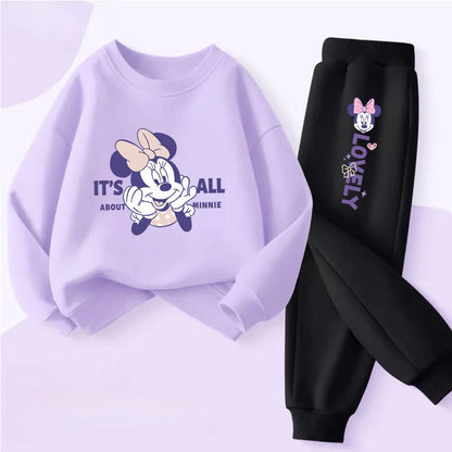 Spring Autumn New Style Children's Clothing Sets Baby Girls O Neck Sweatshirt Pants Two Piece Set Kids Breathable Thin Tracksuit
