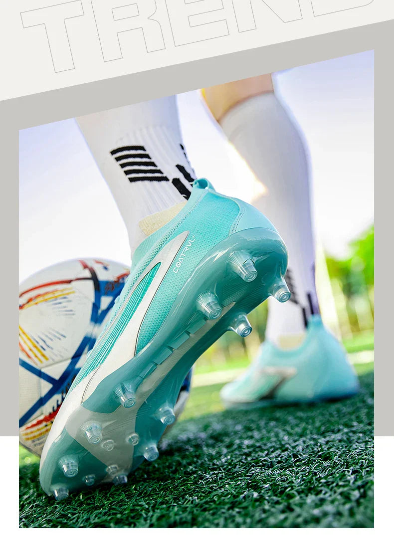 New Men Football Boots Outdoor Cleats Breathable Adult Non Slip Soccer Shoes Sport Long Spikes Training Boys Match Comfortable