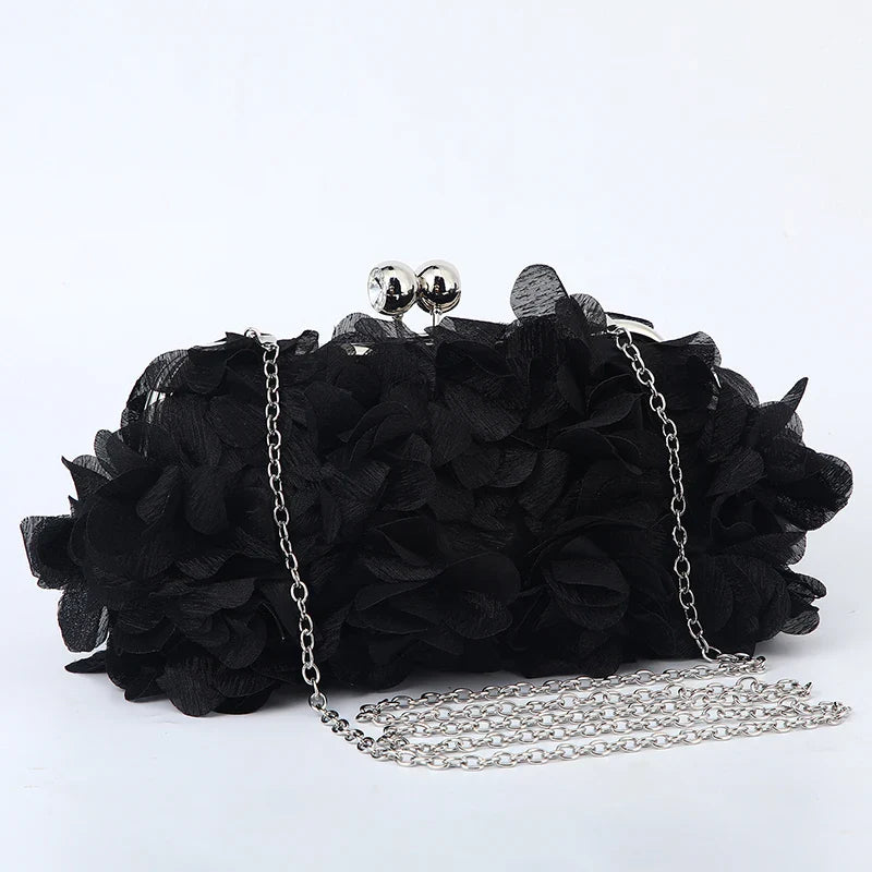 Flower Dinner Purse Designer Floral Chain Crossbody Bride Handbag Clutches Woman Petal Evening Party Clutch Wedding Dress Bag