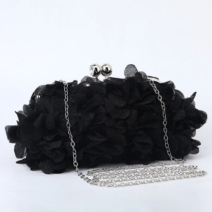 Flower Dinner Purse Designer Floral Chain Crossbody Bride Handbag Clutches Woman Petal Evening Party Clutch Wedding Dress Bag