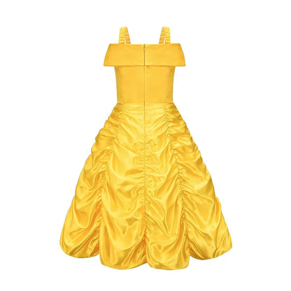 Kids Belle Costume Girl Halloween Princess Cosplay Party Dress Children Birthday Clothes Carnival Fancy Dress