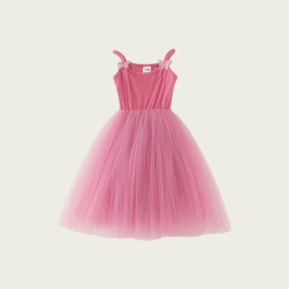 2026 Summer Baby Girls Kids Cute Tutu Sling Dress Sleeveless Tulle Birthday Party Vestido Ballet Princess Dress Children Clothes