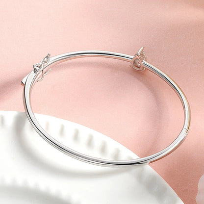 1CT Pear Cut Certified Moissanite Bangles for Women 100% S925 Solid Silver Lab Diamond Bracelets Birthday Gift Jewelry