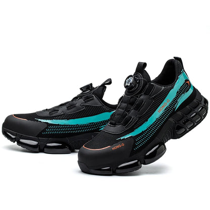 Rotating Button Safety Shoes Men Anti-smash Anti-puncture Work Shoes Fashion Men Safety Sport Shoes Security Protective BootsMen