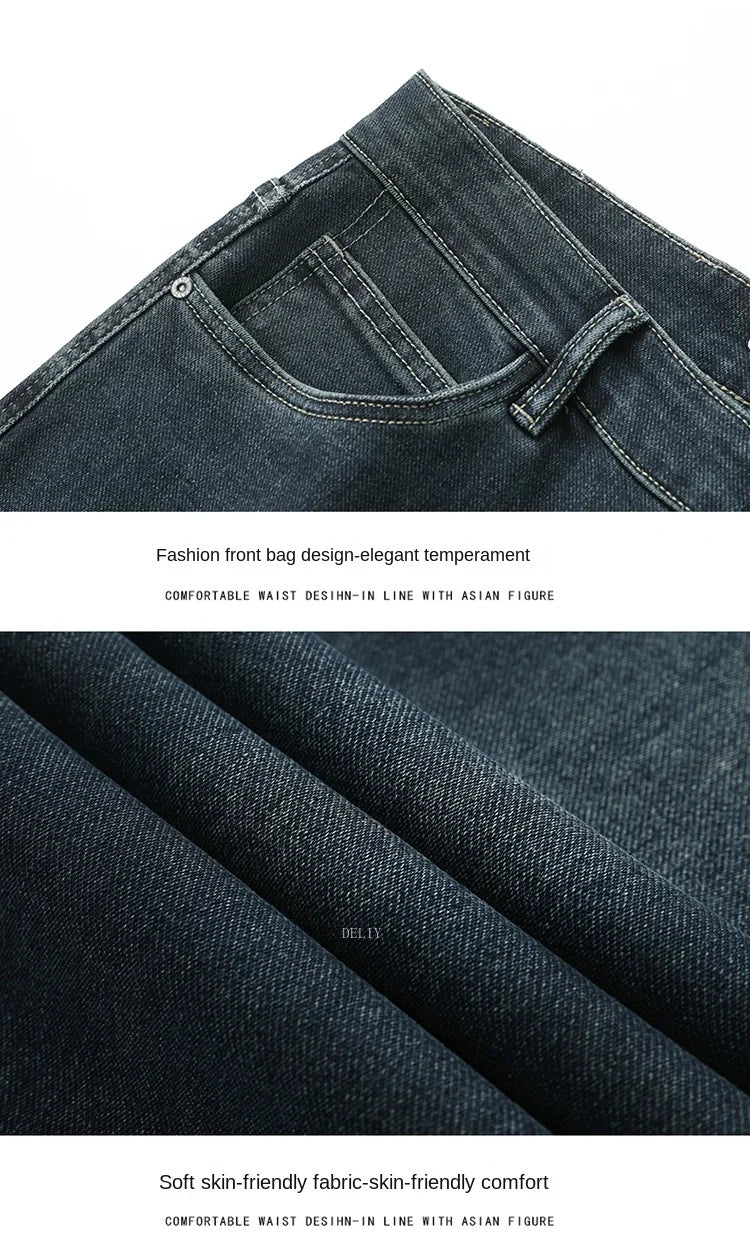 2026 New Y2K  Autumn and Winter Baggy  Jeans Men's  Loose Straight Wide-leg Business Trousers Mens Clothing