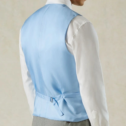 Men Vest Pink Solid Double Breasted With Lapel Waistcoat For Wedding Banquet Business Work Office Casual Daily Men Suit Vest