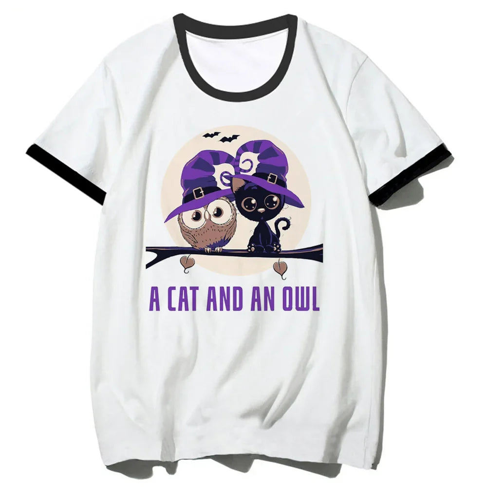 Meowl t-shirt girl 2000s Digital Retro korean clothes Classic Gothic shirt 2000s hip hop Graphic Grunge Pop Culture aesthetic