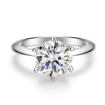 2mm Certified Moissanite Ring for Women Full Diamond Enternity Band S925 Sterling Silver Plated White Gold Jewelry