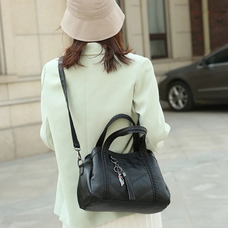 Sac A Main Soft PU Leather Luxury Handbags Women Bags Designer Ladies High Quality Tassel Crossbody Bags Shopper Tote