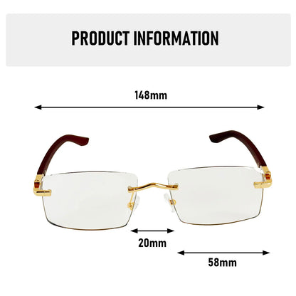 Rimless Sunglasses Women Trendy Gradual Change Square Fashion Glasses Luxury Vacation Sunscreen Sunglass Men Lentes De Sol Mujer