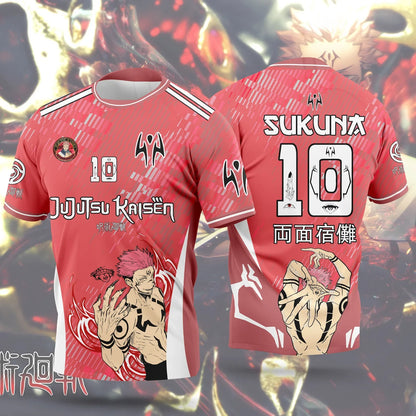 Bandai Jujutsu Kaisen Anime Character-themed Jerseys Adult Kids Athleisure T-Shirts Summer Quick-drying Soft Lightweight Comfy