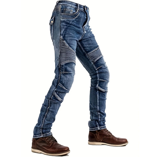 Men's new 2025 four season slim fit fashionable trend daily versatile jeans