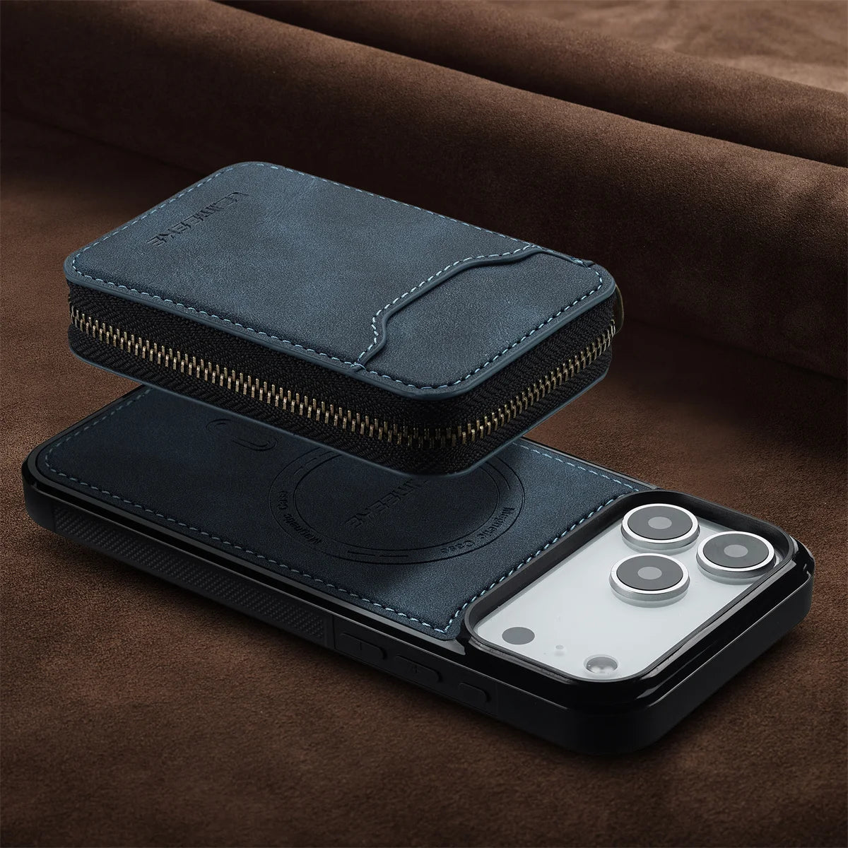 Detachable Magnetic Wallet Leather Phone Case for IPhone 17 Pro Max Air 16 Plus 15 14 13 12 11 Pro 16E Anti-Theft Brush Cover