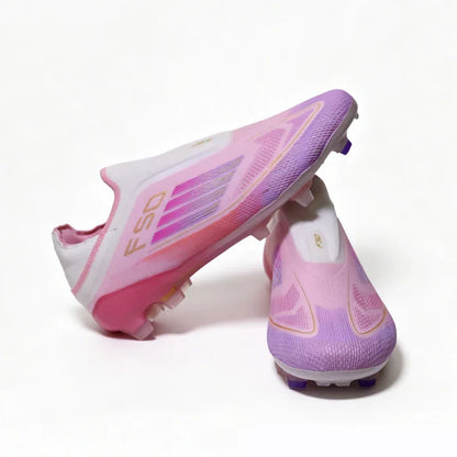 2555 High Quality Mens Soccer Shoes SLIP-ON Non-Slip Turf Soccer Cleats Boys TF/FG Training Football Boots Chuteira Campo F50