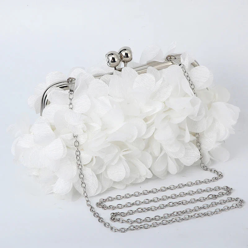 Flower Dinner Purse Designer Floral Chain Crossbody Bride Handbag Clutches Woman Petal Evening Party Clutch Wedding Dress Bag