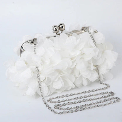 Flower Dinner Purse Designer Floral Chain Crossbody Bride Handbag Clutches Woman Petal Evening Party Clutch Wedding Dress Bag