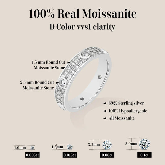 Sparkling Bezel Set Moissanite Ring for Women s925 Sterling Silver Rings Wedding Engagement Luxury Jewelry Gifts Choice