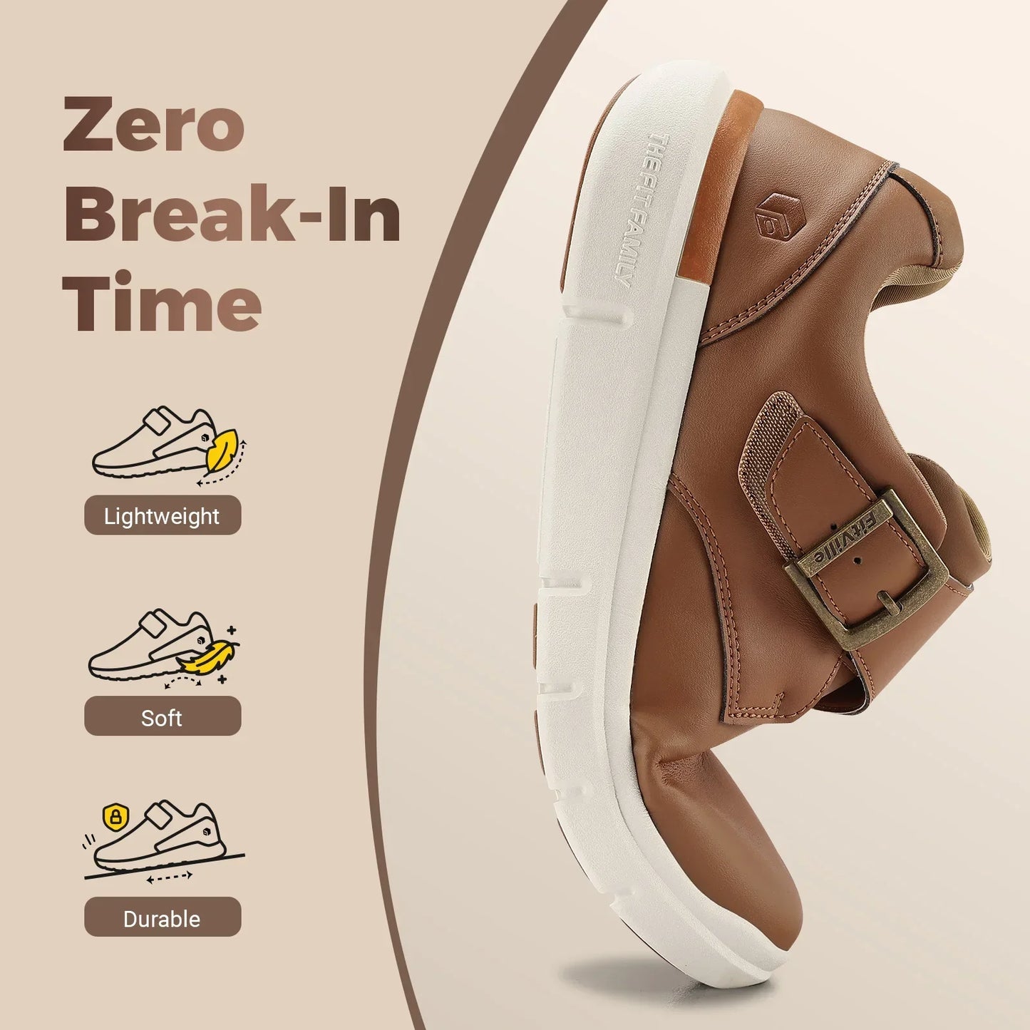 Men's Leather Shoes Wide Shoes for Swollen Feet Men's Diabetic Walking Shoes for Outdoor Business Walking Shoe