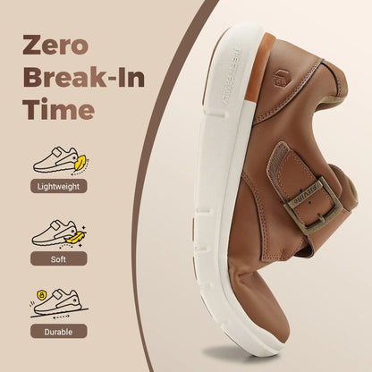 Men's Leather Shoes Wide Shoes for Swollen Feet Men's Diabetic Walking Shoes for Outdoor Business Walking Shoe