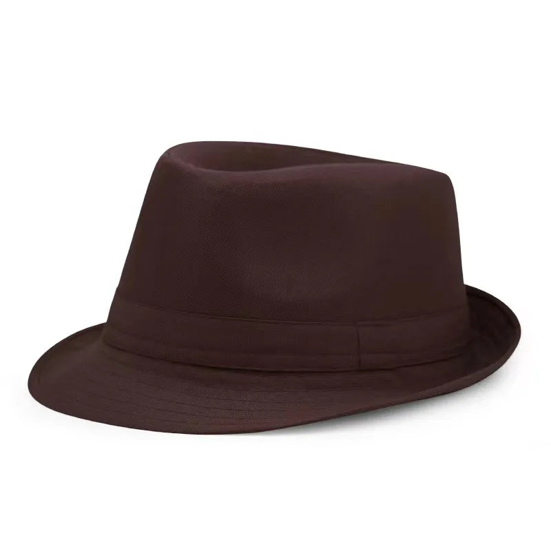 Summer Solid Bright Color Sun Hat British Jazz Hat Top Hat Men's Top Hat Winter Middle-aged and Elderly Jazz Warm Hat Fedora Hat