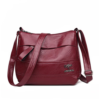 Elegant Leather One Shoulder Handbag Shopping Bag 2024 New Women's Fashion Handbag Sheepskin grain Beautiful Lady Crossbody Bag