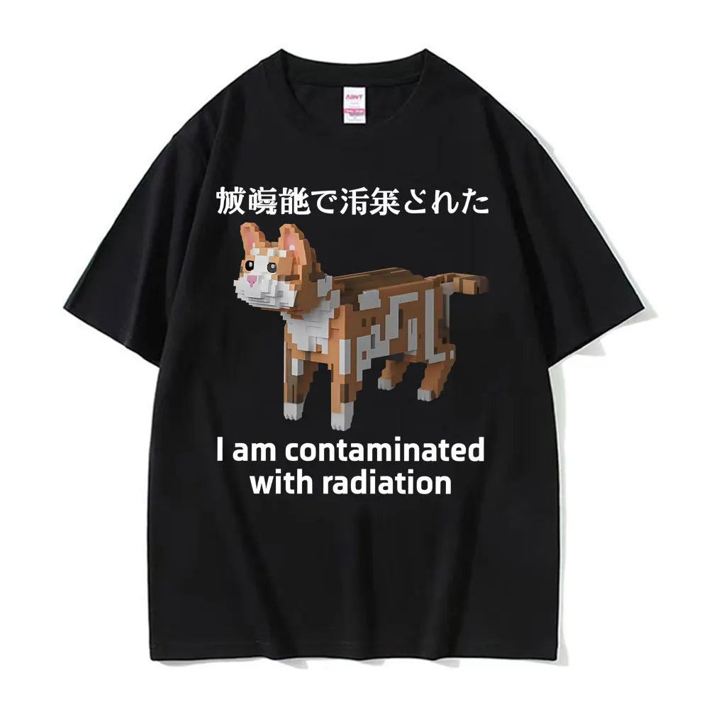 I Eat Solder Cursed Funny Cat Meme T Shirt Men Women's Clothing Fashion Casual T Shirts Summer High Quality Cotton T-shirts Tops