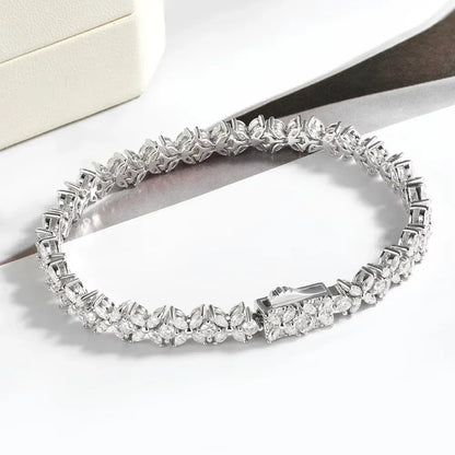 D Color Butterfly Shape Moissanite Tennis Bracelet For Women Man S925 Sterling Silver Sparkling Hand Chain Fine Jewelry