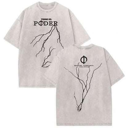 Manuel Carrasco Salvaje Desde Ia Raiz 2026 Vintage Washed T-shirt Men Women Fashion Hip Hop Punk 100% Cotton T Shirts Streetwear