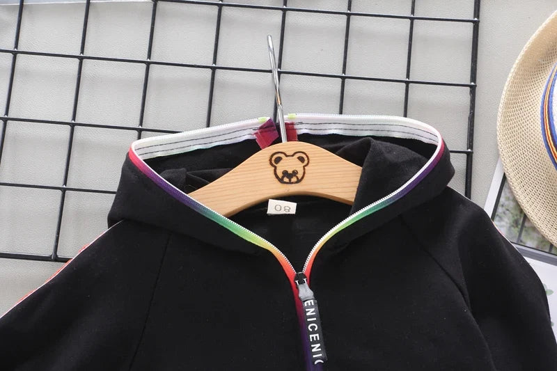 Spring Autumn Baby Girl Clothes Suit Boys Clothing Children Hooded Jacket Pants 2Pcs/Sets Toddler Sports Costume Kids Tracksuits