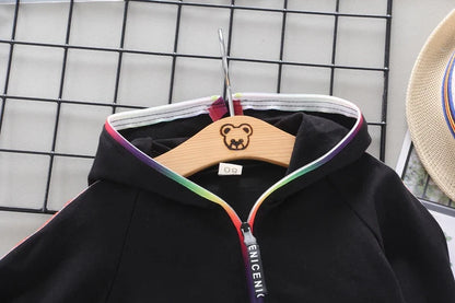 Spring Autumn Baby Girl Clothes Suit Boys Clothing Children Hooded Jacket Pants 2Pcs/Sets Toddler Sports Costume Kids Tracksuits