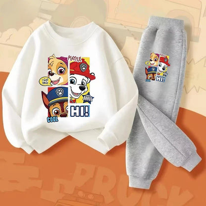 Children's Casual Hoodies Sets Boys and Girls' Pullover Long Pant Two  Piece Suit Kids Breathable Sweatsuit